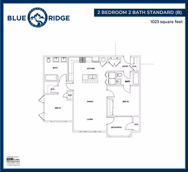 2 Bedroom Standard (A) 1931-204 floor plan